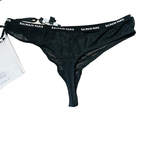 BALMAIN***Tulle Logo Strap Bra + Underwear Set***Sm. - Picture 10 of 12